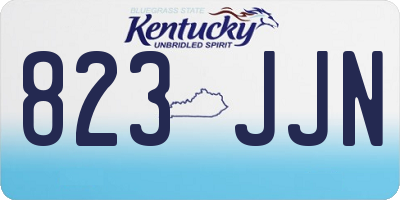 KY license plate 823JJN