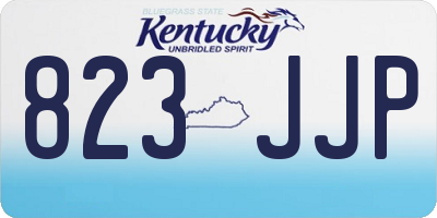KY license plate 823JJP