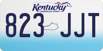KY license plate 823JJT