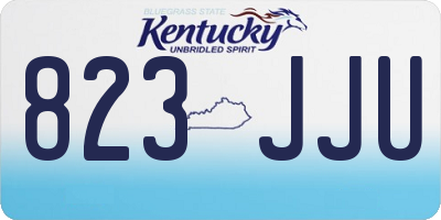 KY license plate 823JJU