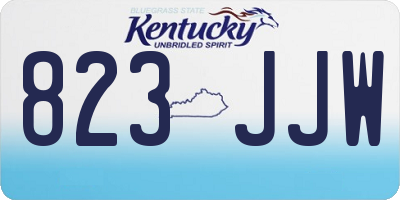 KY license plate 823JJW