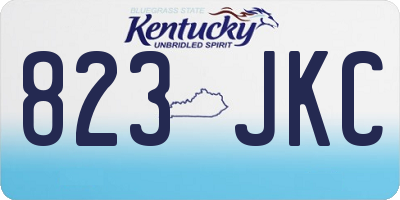 KY license plate 823JKC