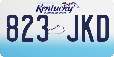 KY license plate 823JKD