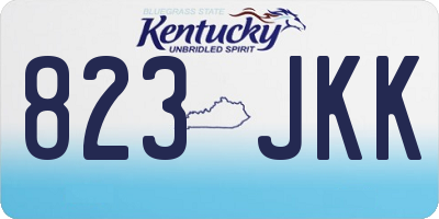 KY license plate 823JKK