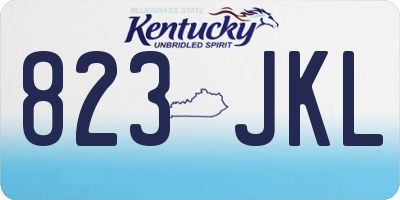 KY license plate 823JKL