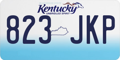 KY license plate 823JKP