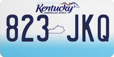 KY license plate 823JKQ