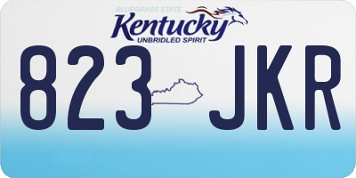 KY license plate 823JKR