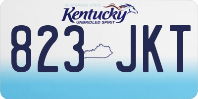 KY license plate 823JKT