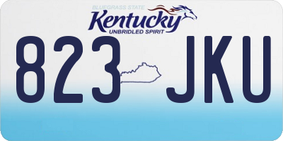 KY license plate 823JKU