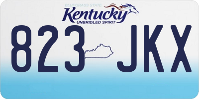 KY license plate 823JKX