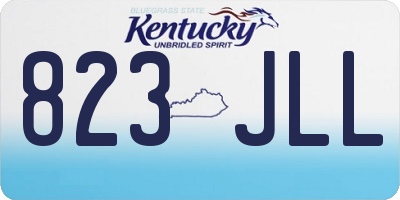 KY license plate 823JLL
