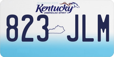 KY license plate 823JLM