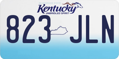 KY license plate 823JLN