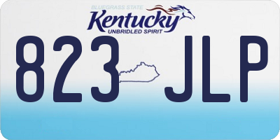KY license plate 823JLP