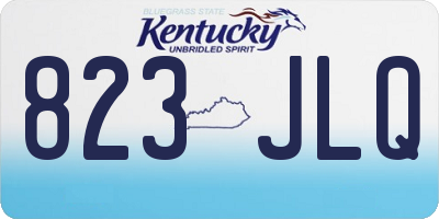 KY license plate 823JLQ