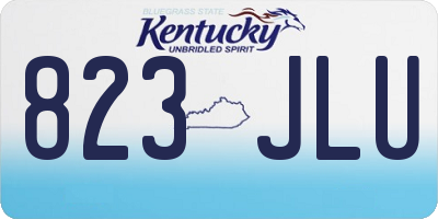 KY license plate 823JLU