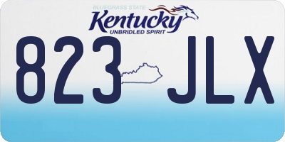 KY license plate 823JLX