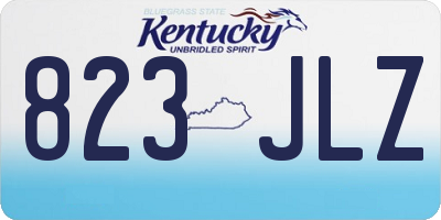 KY license plate 823JLZ