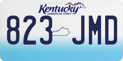 KY license plate 823JMD