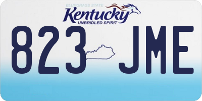 KY license plate 823JME