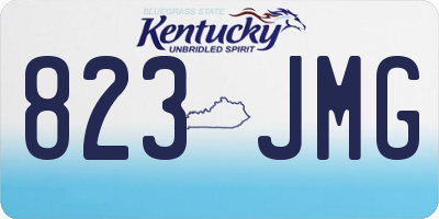 KY license plate 823JMG