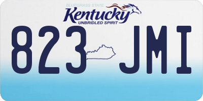 KY license plate 823JMI