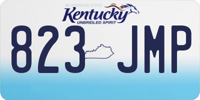 KY license plate 823JMP