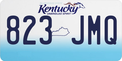KY license plate 823JMQ