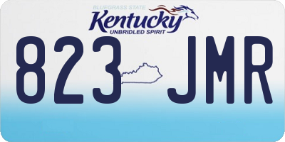 KY license plate 823JMR