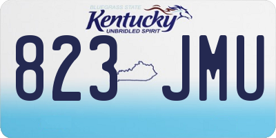 KY license plate 823JMU