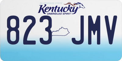 KY license plate 823JMV