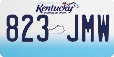 KY license plate 823JMW