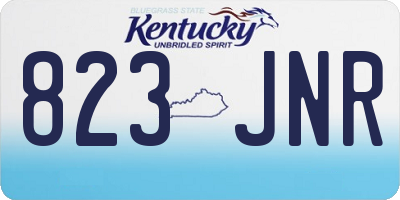 KY license plate 823JNR