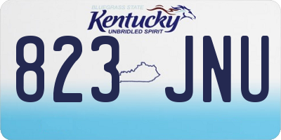 KY license plate 823JNU