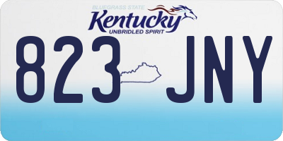 KY license plate 823JNY