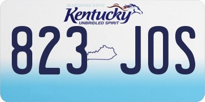KY license plate 823JOS