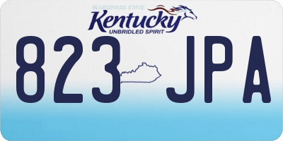 KY license plate 823JPA