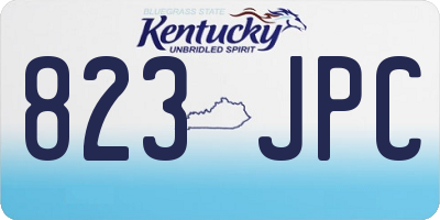 KY license plate 823JPC