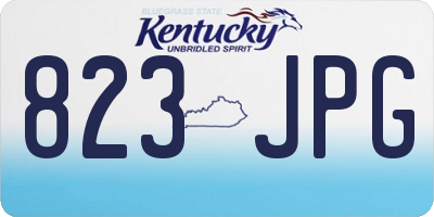KY license plate 823JPG