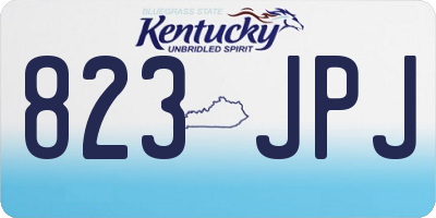 KY license plate 823JPJ