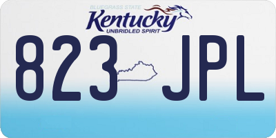 KY license plate 823JPL
