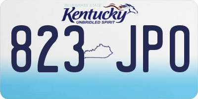 KY license plate 823JPO