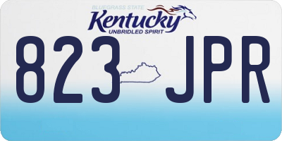 KY license plate 823JPR