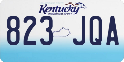 KY license plate 823JQA