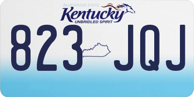 KY license plate 823JQJ