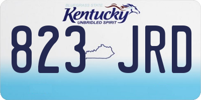 KY license plate 823JRD