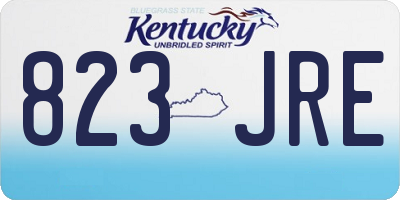 KY license plate 823JRE