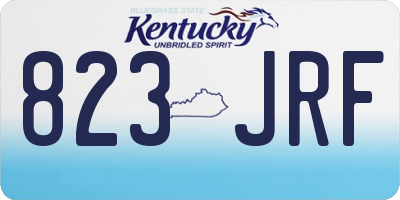 KY license plate 823JRF