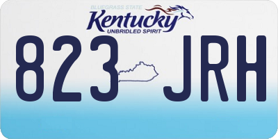 KY license plate 823JRH